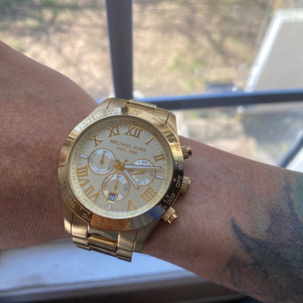 Michael Kors oversized gold  watch